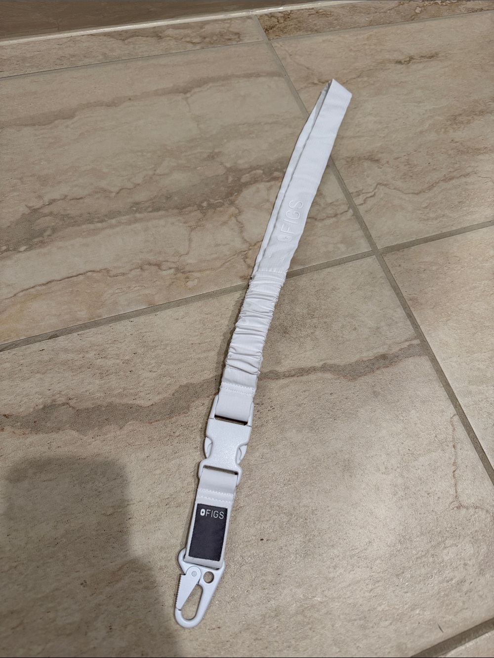 Figs Scrubs Lanyard White